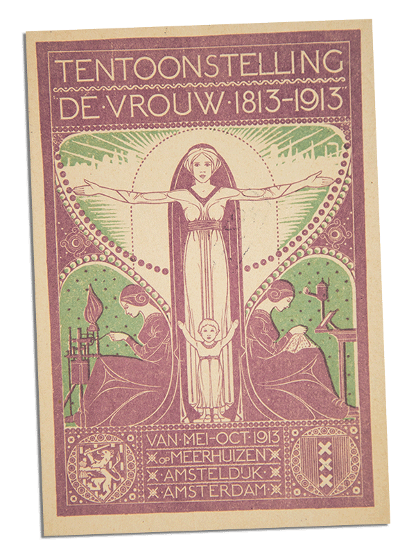 Affiche De Vrouw 1813-1913 door Wilhelmina Drupsteen