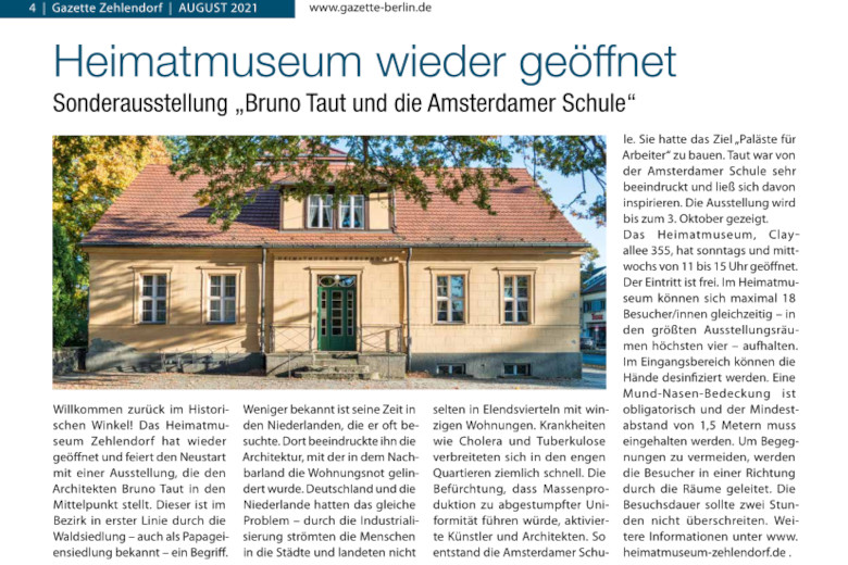 Artikel Zehlendorfer Gazette